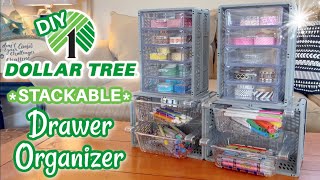 STACKABLE Drawer Organizer  Drawers Move  Dollar Tree DIY [upl. by Fast]