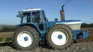 County 1884 Tractor using an 8 Furrow Reversible Plough [upl. by Rutter]