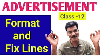 Advertisement for Class 12  Advertisement format and fix Lines  Writing section for class 12 [upl. by Neehs351]