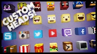 Minecraft  How To Get Custom Heads [upl. by Enilada]