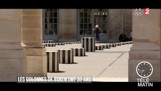 Expo  Les colonnes de Buren ont 30 ans  20160729 [upl. by Kowalski]