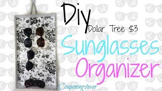 DOLLAR TREE DIY  SUNGLASSES ORGANIZER [upl. by Einnos]