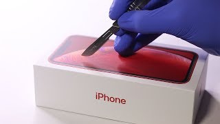 iPhone XR Unboxing RED EDITION  ASMR [upl. by Neesay279]