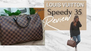 Louis Vuitton Speedy 35 review bagreview louisvuitton lvspeedy [upl. by Aicelav]