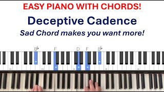 Piano for Beginners How to Extend a Song Deceptive Cadence [upl. by Lorrad]