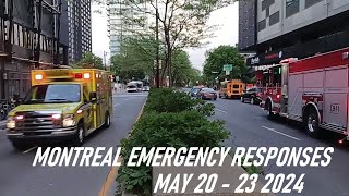 MONTREAL EMERGENCY RESPONSES MAY 20  23 2024 [upl. by Nayd]