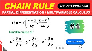 CHAIN RULE OF PARTIAL DIFFERENTIATION SOLVED PROBLEM 4  MULTIVARIABLE CALCULUS TIKLESACADEMY [upl. by Keverian]