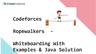 Codeforces  Ropewalkers  Whiteboarding With Examples amp Java Solution [upl. by Channing]