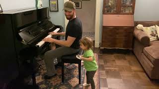 This baby LOVES boogie piano She dances and then nails the ending [upl. by Meelak]