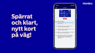 Så spärrar du ditt kort i Mobilbanken  Nordea Sverige [upl. by Eittak]