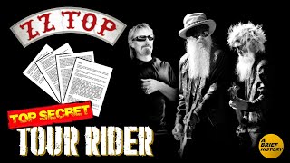 ZZ Top Top Secret Hospitality Tour Rider  A Brief History  Billy F Gibbons [upl. by Anirac]