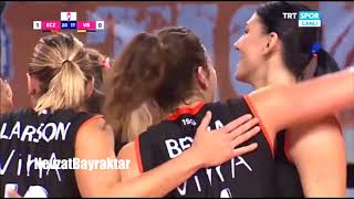 Maja Ognjenovic and Tijana Boskovic  Eczacibasi VitrA vs Vakifbank [upl. by Alaikim]