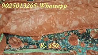 Episode 56 Rs 450 Linen Cotton Floral Print Sarees All Over Tamilnadu and Pondicherry Free Shipping [upl. by Atteiram959]