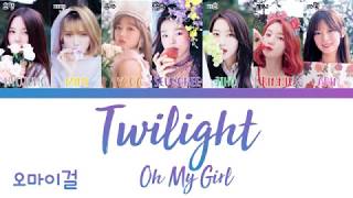 OH MY GIRL 오마이걸  TWILIGHT hanromeng color coded lyrics가사 [upl. by Ystap]