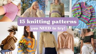 15 knitting patterns you NEED to try this year  small designers  all seasons  all levels [upl. by Photima]