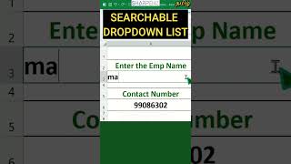 ✨ Searchable dropdown list in excel tamil excel shorts Sharpenzo [upl. by Lette]