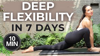 GET FLEXIBLE IN 7 DAYS STRETCHING ROUTINE  Deep Full Body Flexibility Stretch To Do Daily  10 MIN [upl. by Pastelki]