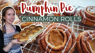 Pumpkin Pie Cinnamon Rolls Recipe [upl. by Sorel]