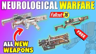 Fallout 76 All New Weapons Anchorage Ace Olga Laser Rifle amp More Neurological Warfare New Event [upl. by Pfaff]