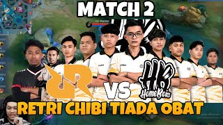 XORN BERMAIN CHOU DI MATCH 2 RETRI CHIBI TIADA UBAT HOMEBOIS VS RRQ MATCH 2 [upl. by Anolahs433]