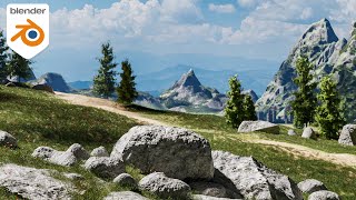 How to make Stunning Landscape in Blender  Tutorial [upl. by Tomas]