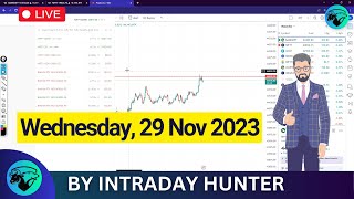 Live Trading  Options Trading  Intraday Hunter 29 NOV 2023 [upl. by Eimmak204]