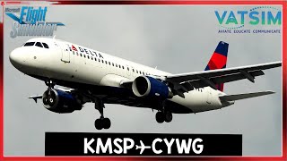 MSFS LIVE  Fenix A320  Real Delta OPS  Vatsim  KMSP✈CYWG msfs2020 vatsim [upl. by Layman729]