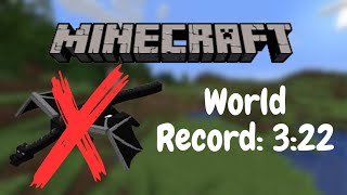 I beat the world record minecraft speedrun not clickbait [upl. by Yeslek]