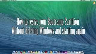 How to resize your bootcamp partition without deleteing windows Disk partitioning [upl. by Yelkrab229]