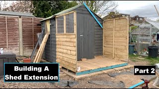 DIY Allotment Shed Extension  Part 2  The Sides [upl. by Shepperd107]