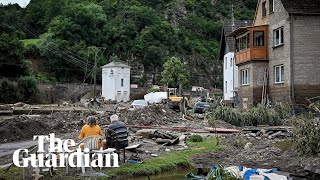 Floods in Germany villagers describe destruction [upl. by Selbbep]