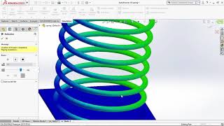 Deflection or Buckling of Spring in SolidWorks Simulation  Siddharth Rami [upl. by Reyem]