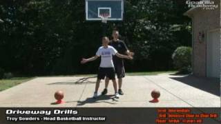 Defensive ChairtoChair Drill Intermediate Level Goalrilla Basketball Academy Driveway Drills [upl. by Uzzia]