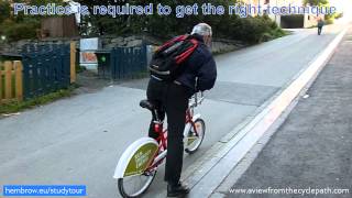 Trondheims Trampe Bicycle Lift Assistance for cyclists climbing one of Norways steep hills [upl. by Angelika598]