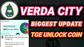 verda city biggest update I verda city withdrawal I verda city coin claim I verda city tokenomics [upl. by Stiruc]