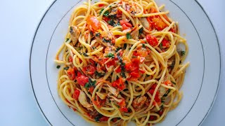 6 INGREDIENT SPAGHETTI RECIPE  SO DELICIOUS COOK WITH ME [upl. by Anastice]