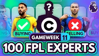 FPL GW11 EXPERT Transfer Trends amp Best Captains 🧠 100 Experts Reveal Gameweek 11 Team Plans [upl. by Nitsid]