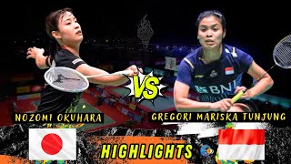 Badminton Gregoria Mariska vs Nozomi Okuhara Womens Singles [upl. by Mellie]