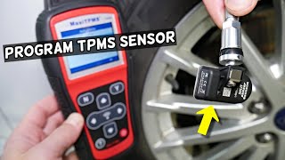 HOW TO PROGRAM TPMS SENSOR ON A CAR PROGRAM TIRE PRESSURE SENSOR [upl. by Isolda]