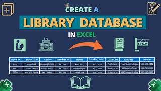 How to Create a Library Database in Excel [upl. by Eselrahc]