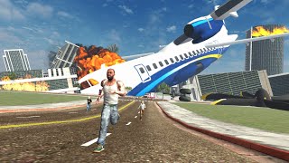 Giant Aeroplane Crash in Indian Bike Driving 3D [upl. by Cailly199]