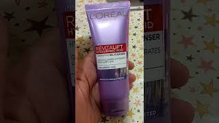 LOreal hyaluronic wash serum cream review skincareproduct hyaluronicacidserum hyaluronic foryou [upl. by Flavio]