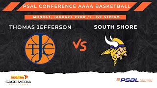 Thomas Jefferson vs South Shore  PSAL AAAA  Varsity Basketball 1222024 [upl. by Annoerb]