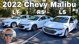 2022 Chevy Malibu LS Malibu RS amp Malibu LT Comparison [upl. by Piselli]