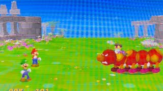 Mario amp Luigi Dream Team  Wiggler amp Popple Boss Fight  No Damage [upl. by Peddada722]