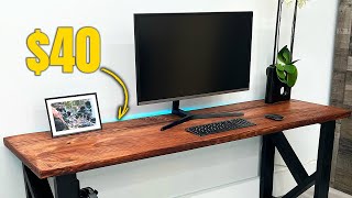 How to Build a Budget Desk  StepbyStep DIY [upl. by Weatherby]