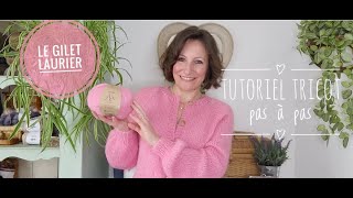 Tutoriel tricot  Le gilet Laurier  Niveau débutant [upl. by Rodina279]