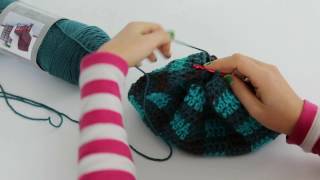 How To Close a Slouchy Hat bag hat bottom to top hat close top of beanie tutorial [upl. by Botti]