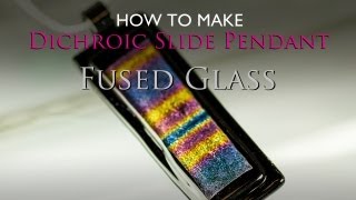 Creating a Fused Glass Pendant using Dichroic Slide in a Microwave Kiln [upl. by Eimar]