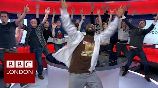 When the BBC News dancing man came to BBC London [upl. by Chane]